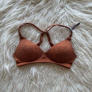 Aerie Real Sunnie Wireless Bra Rust Burnt Orange Size 32B
